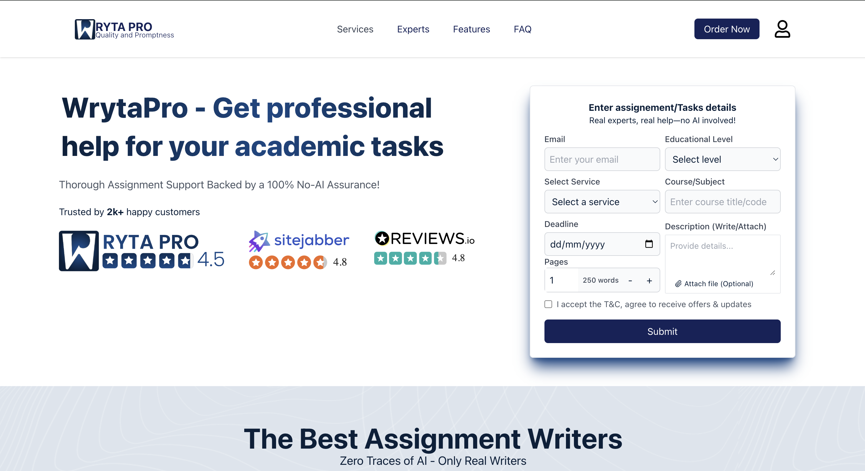Wrytapro — assignment helper platform